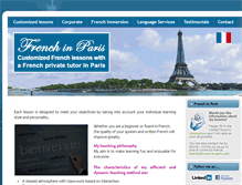 Tablet Screenshot of french-in-paris.com